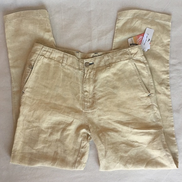 NWT Tommy Bahama Summerland Keys Linen Pants 35x34 - Picture 3 of 7